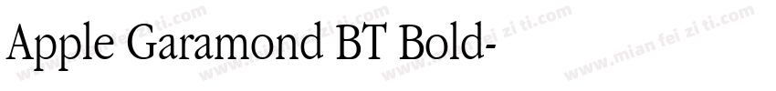 Apple Garamond BT Bold字体转换